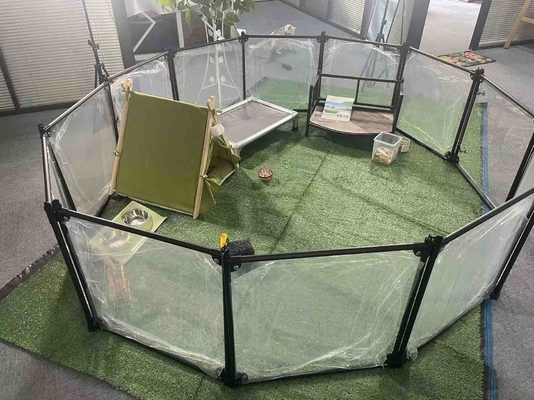 ボタン閉塞 携帯型ステンレス鋼 ペット 遊園地 猫や爬虫類のためのフェンスケージ