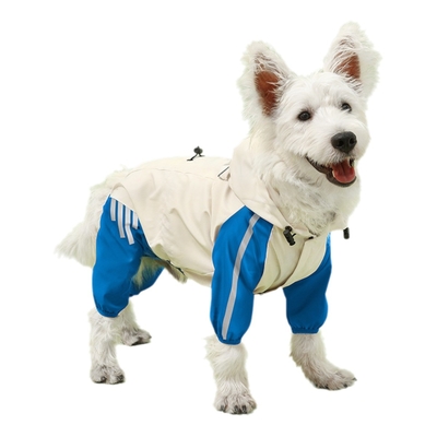 固体 防水 犬 ポンチョ 小型 中型 犬 猫 反射型 雨衣 秋