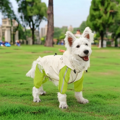 固体 防水 犬 ポンチョ 小型 中型 犬 猫 反射型 雨衣 秋