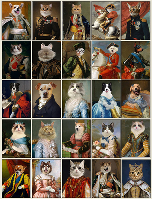 ペットポートレイト アルミ合金写真フレーム 犬と猫の記念品