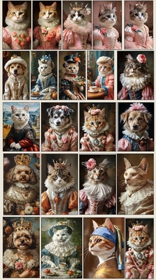 ペットポートレイト アルミ合金写真フレーム 犬と猫の記念品