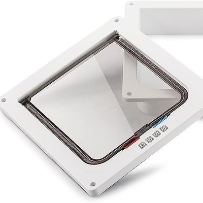 簡単にアクセス 猫のためのペットドア 入り出口 オプション ALT-FBB-298 ブラウン&amp;ホワイト