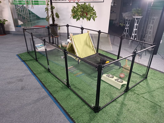透明な猫の飼育場のための四角形アクリルアルミニウム 切断可能なペット遊び場