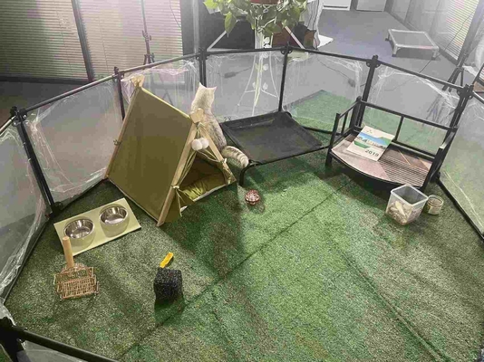 DIY 透明 折りたたむ 庭 ペット フェンス ケージ 6/8/10/12 ポータブル ペット プレイペンのための PC