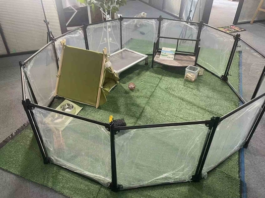 小動物 アクリル透明 折りたたむペットフェンス 簡単に着用し,楽しい犬ゲーム