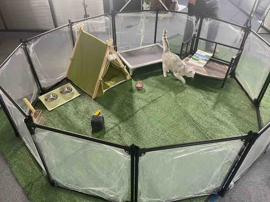 カスタム パターン 豪華 アクリル アルミニアム 切り離せる ペット 遊び場 猫 飼育場 犬 フェンス ペンは