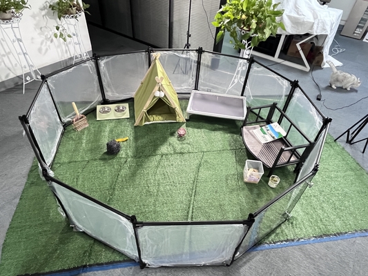カスタム パターン 豪華 アクリル アルミニアム 切り離せる ペット 遊び場 猫 飼育場 犬 フェンス ペンは