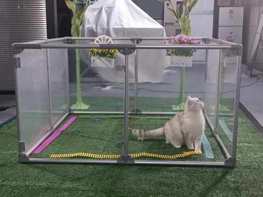 パーソナル パターン 犬のフェンス 携帯型 折りたたむペット 遊び場 取れるアクリルパネル